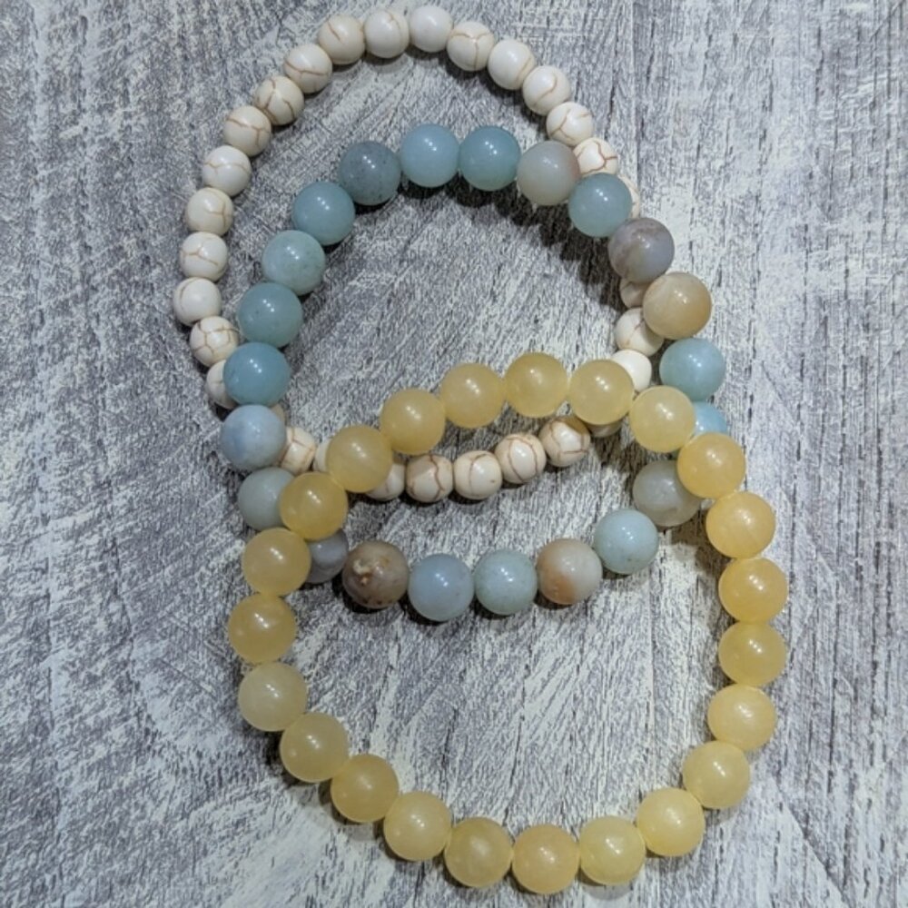 Elegant Multi-Color Beaded Bracelet Set